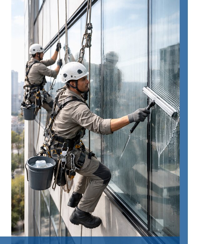 Мойка окон альпинистами в Ижевске от 4674 р. | ВЫСОТНИК-Жвс