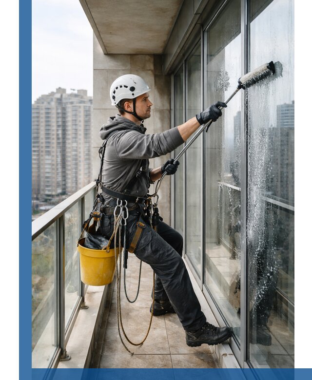 Профессиональная мойка балконного остекления в Ижевске