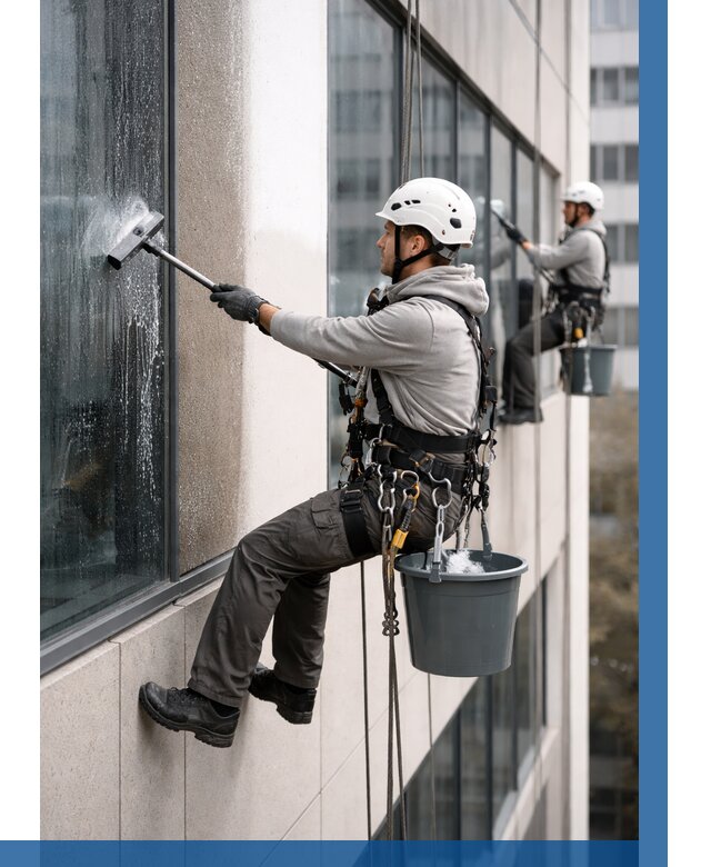 Мойка фасадов зданий в Ижевске под ключ от 364 р. | ВЫСОТНИК-Жвс