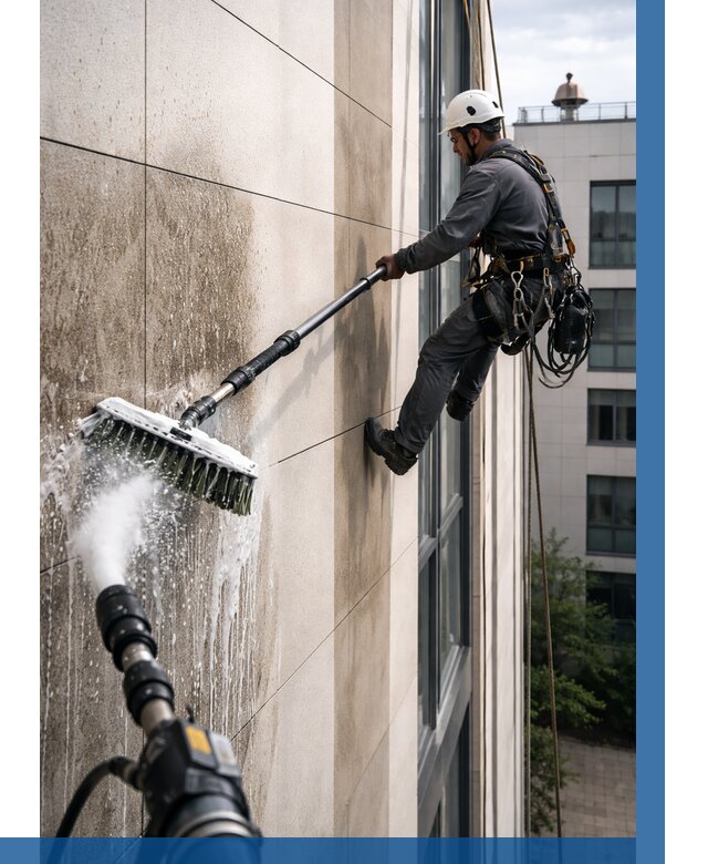 Мойка фасада из керамогранита в Ижевске от 312 р. | ВЫСОТНИК-Жвс