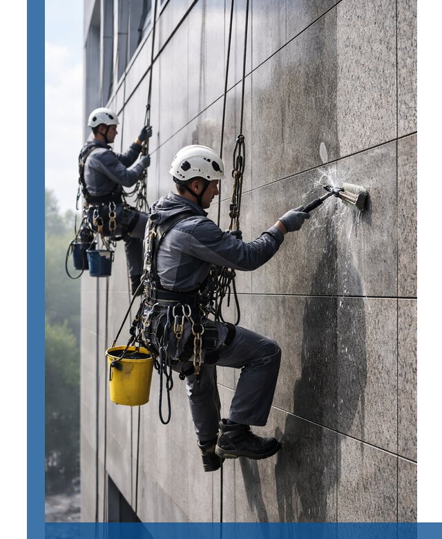 Профессиональная мойка фасада из керамогранита в Ижевске