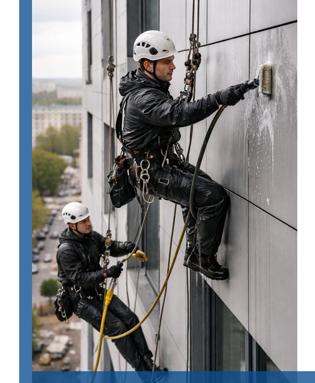Профессиональная мойка фасада из композита в Ижевске