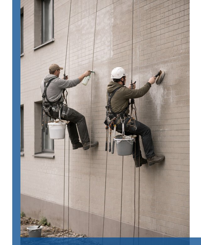 Удаление высолов с фасада зданий в Ижевске без повреждений и следов