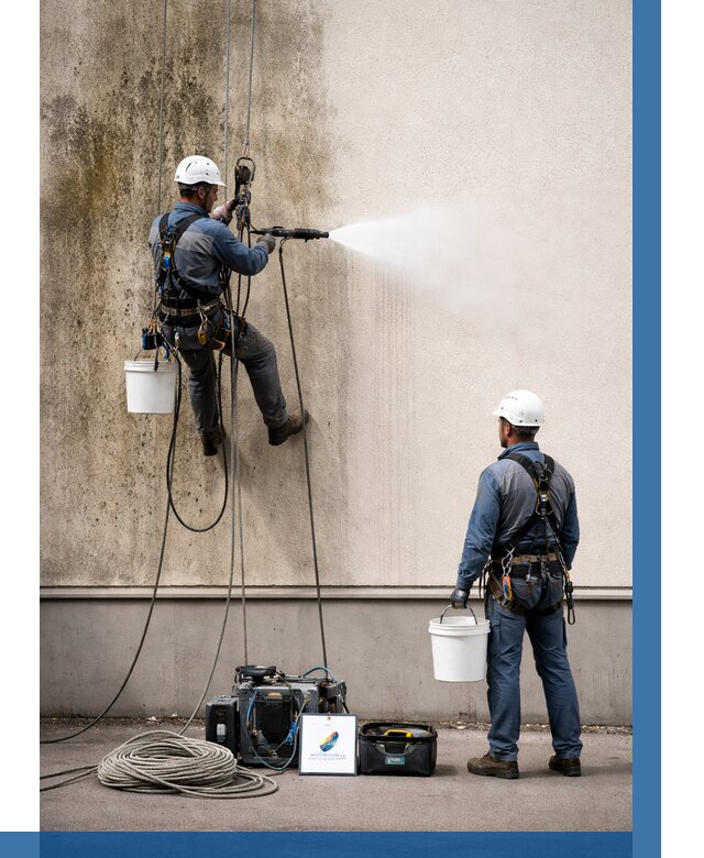 Очистка фасада от плесени в Ижевске от 312 р. | ВЫСОТНИК-Жвс