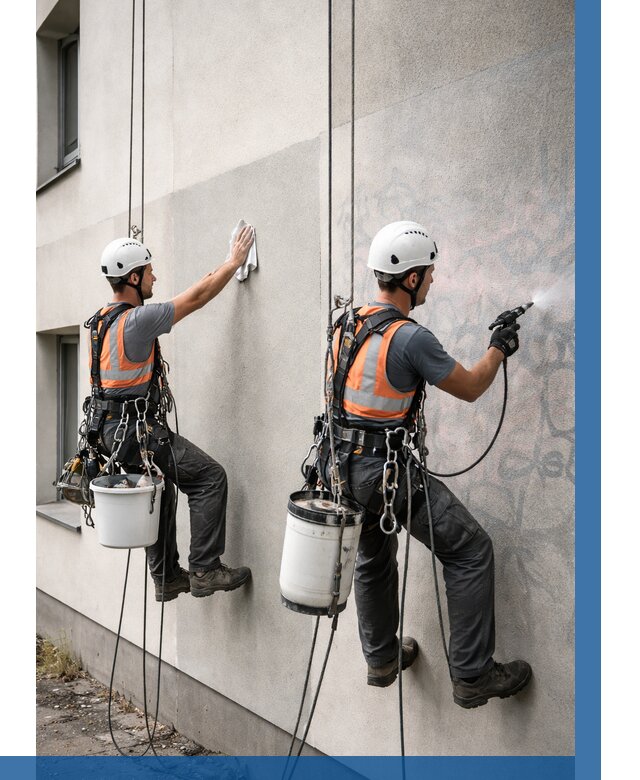 Антиграффити покрытие фасада в Ижевске от 623 р. | ВЫСОТНИК-Жвс