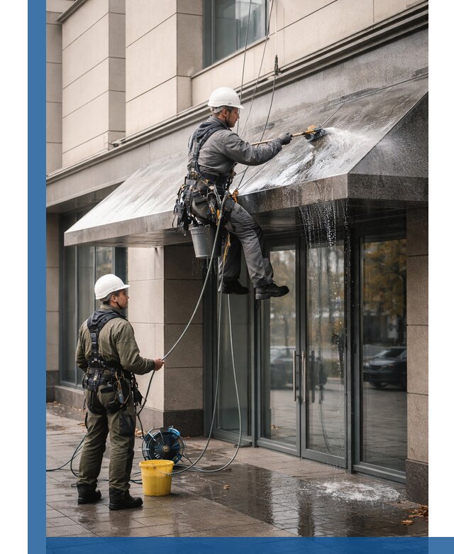 Профессиональная мойка козырьков и навесов в Ижевске