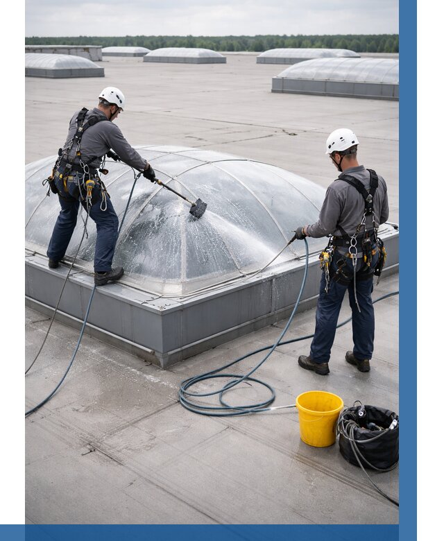 Мойка зенитных фонарей в Ижевске, заказать от 4674 р. | ВЫСОТНИК-Жвс