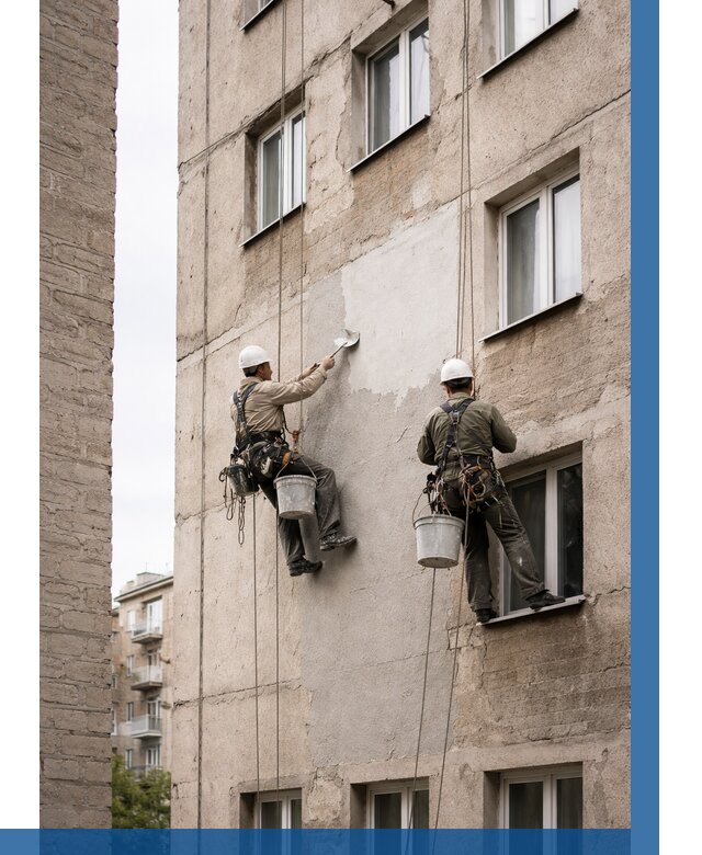 Косметический ремонт фасада в Ижевске от 1143 р. | ВЫСОТНИК-Жвс