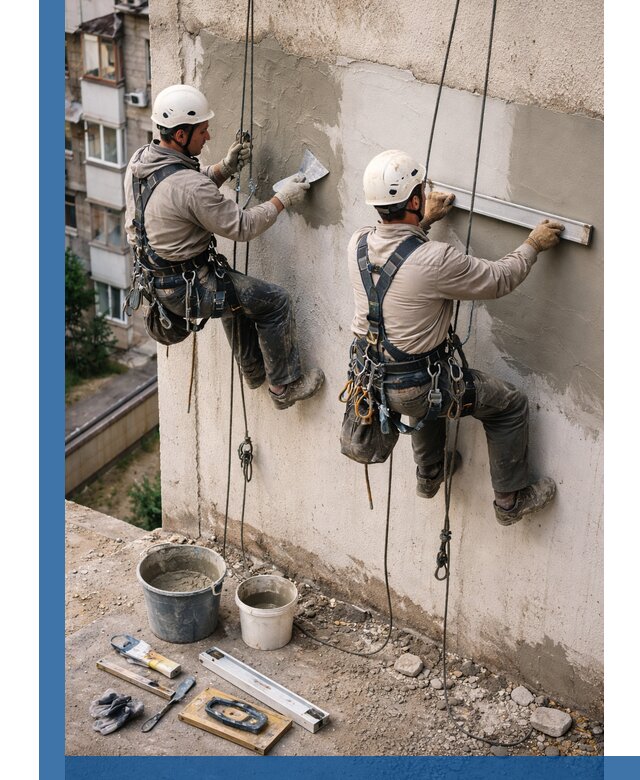 Комплексный ремонт штукатурного фасада с гарантией в Ижевске