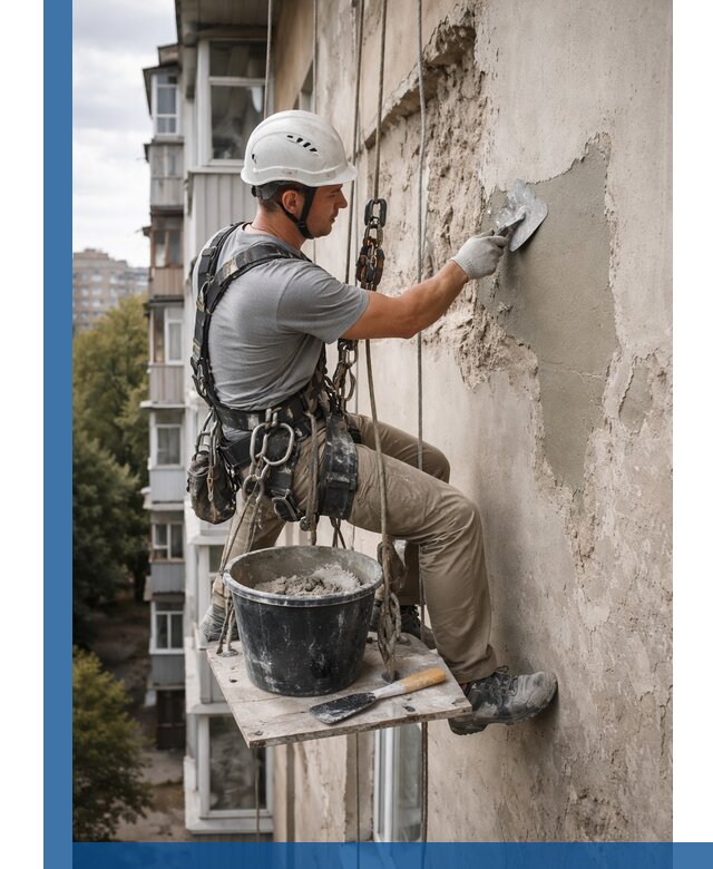 Восстановление фасадной штукатурки в Ижевске с гарантией качества