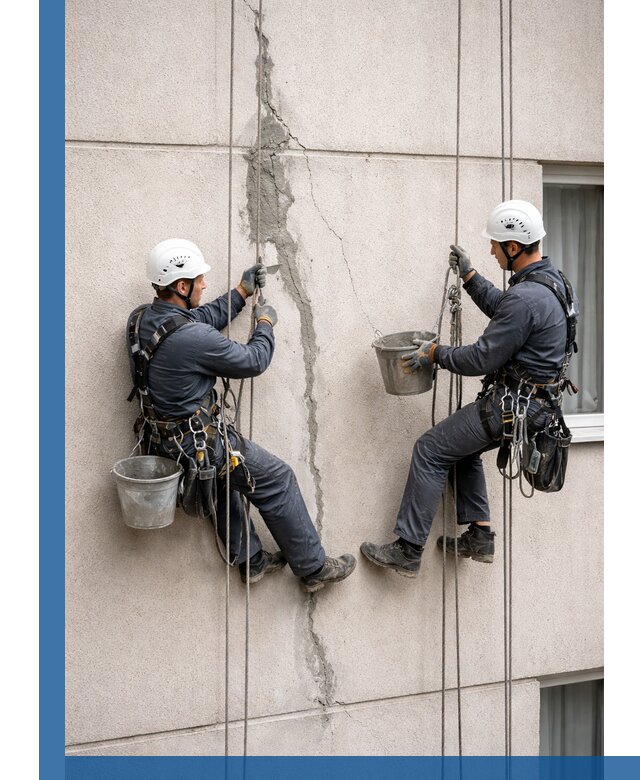 Заделка трещин на фасаде в Ижевске с гарантийным ремонтом