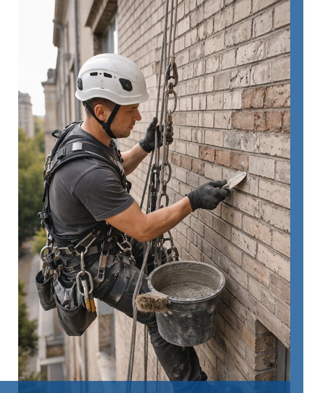 Ремонт кирпичной кладки фасада в Ижевске от 1870 р. | ВЫСОТНИК-Жвс