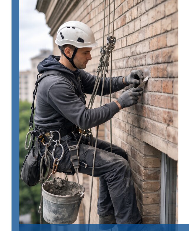 Качественный ремонт кирпичной кладки фасада в Ижевске с гарантией