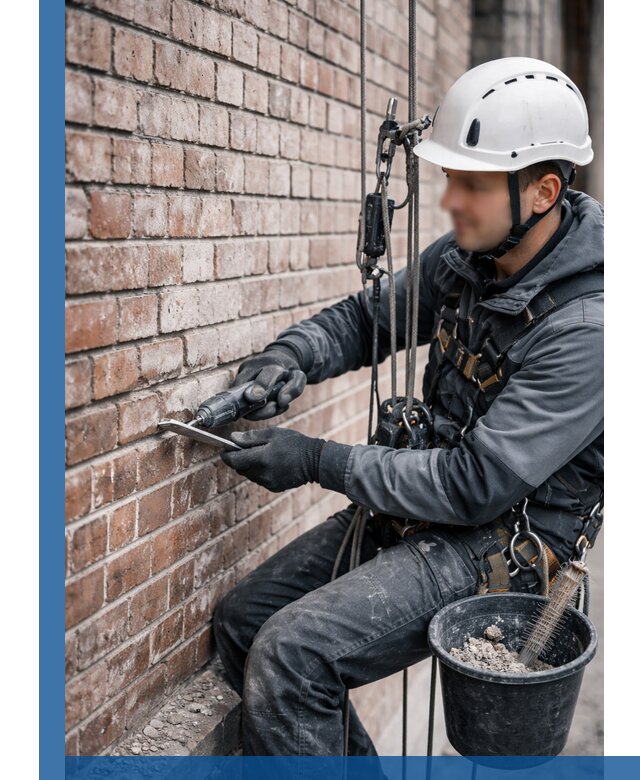 Расшивка кирпичных швов фасадов и стен, ремонт в Ижевске