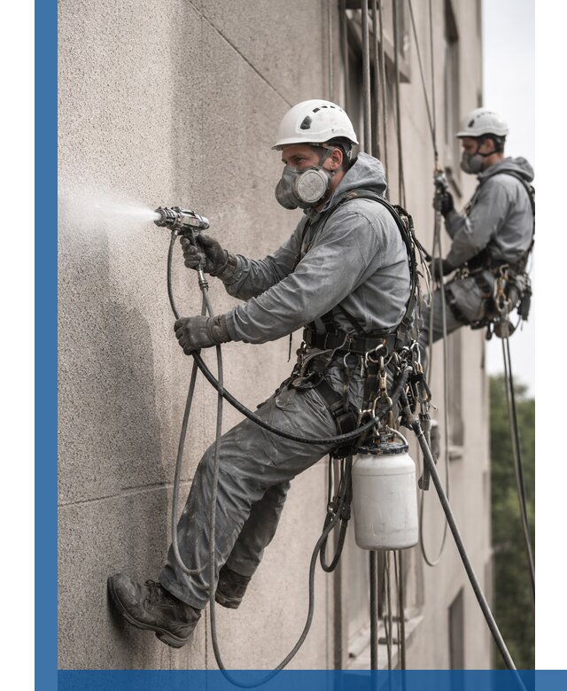 Безвоздушная покраска фасадов зданий в Ижевске профессионально