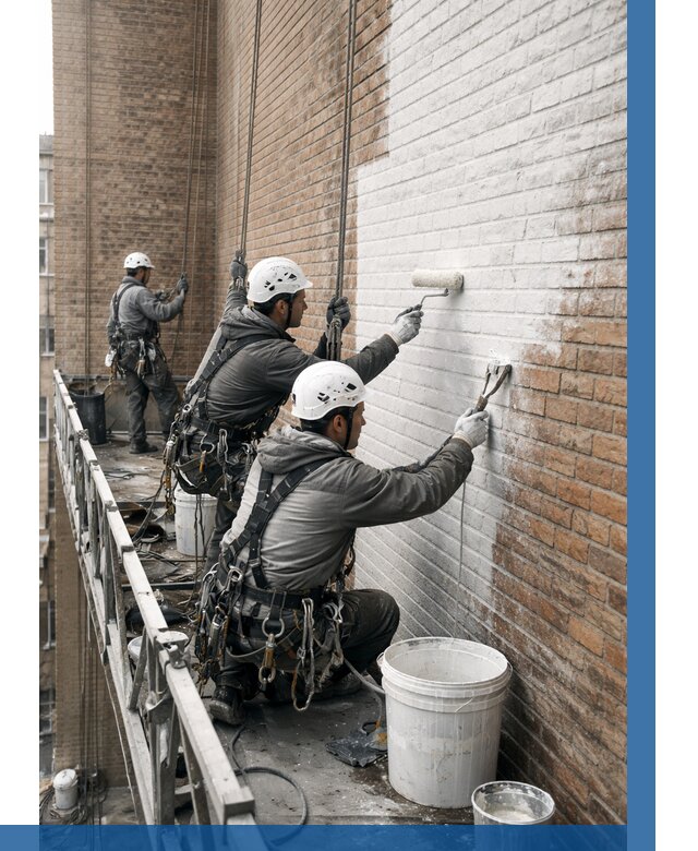 Покраска кирпичного фасада в Ижевске от 364 р. | ВЫСОТНИК-Жвс