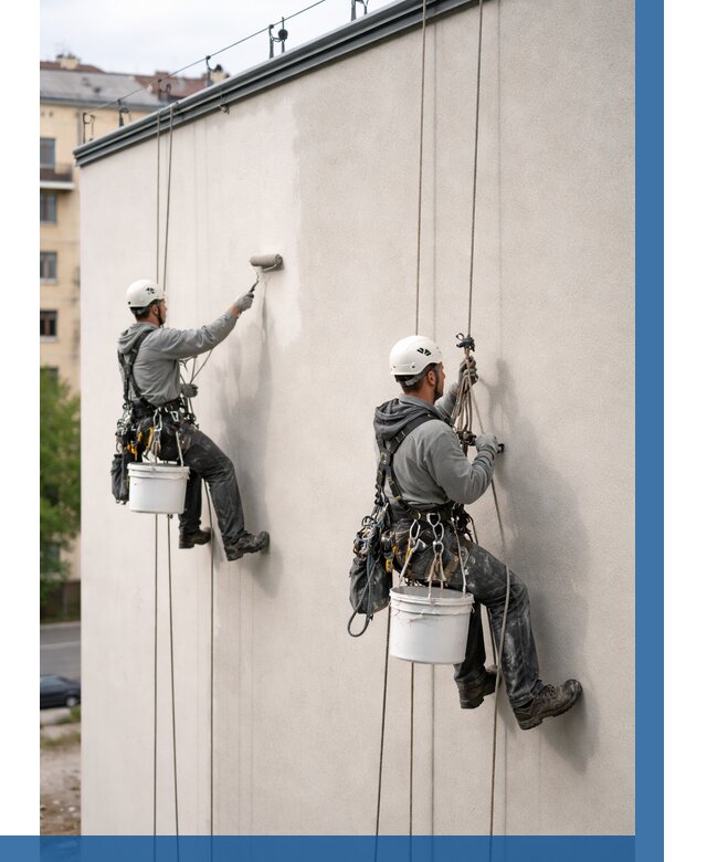 Покраска оштукатуренного фасада в Ижевске от 332 р. | ВЫСОТНИК-Жвс