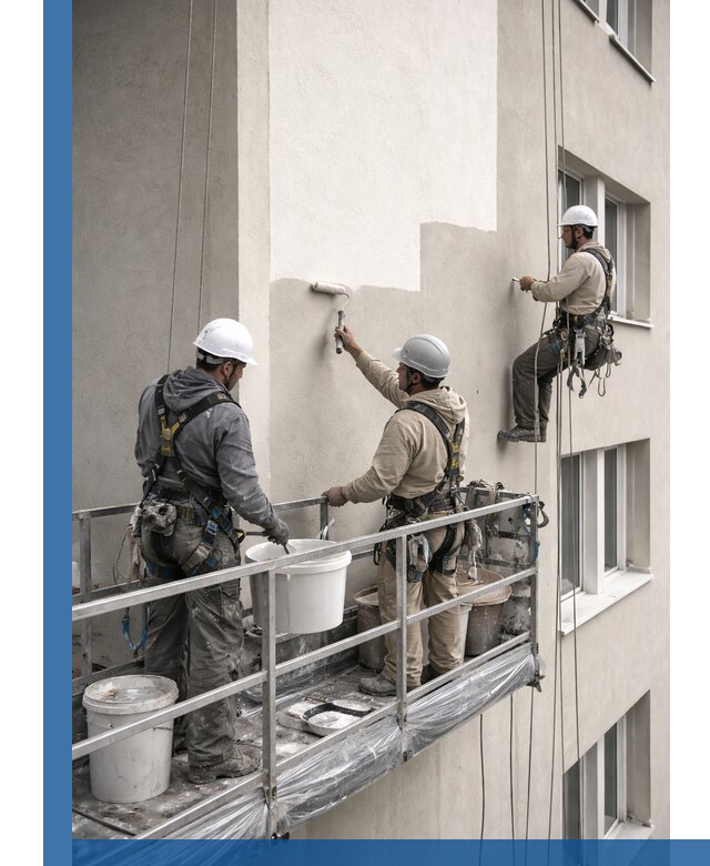 Покраска оштукатуренного фасада в Ижевске под ключ с гарантией