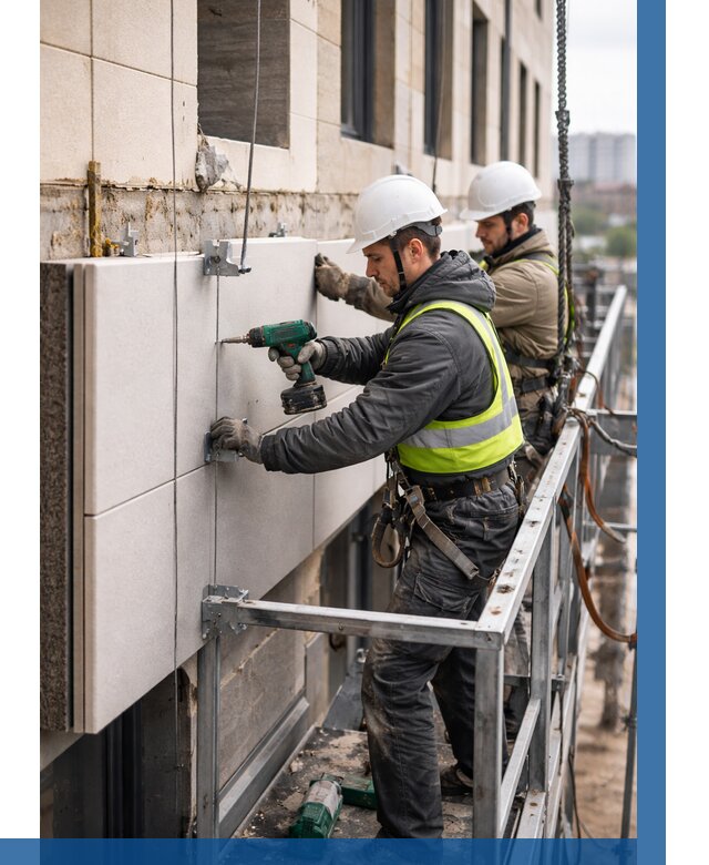 Монтаж фасадных термопанелей в Ижевске от 1558 р. | ВЫСОТНИК-Жвс