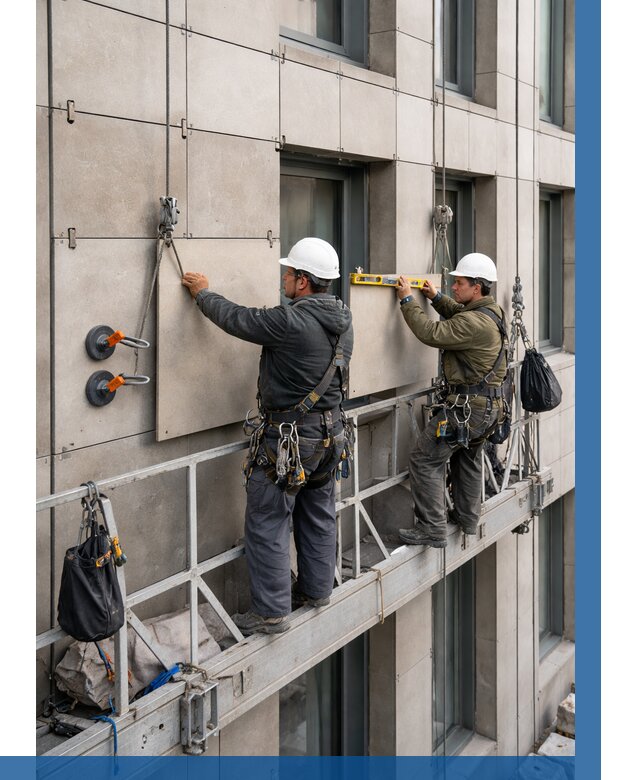 Монтаж керамогранита на фасад в Ижевске от 2597 р. | ВЫСОТНИК-Жвс