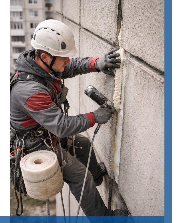 Утепление межпанельных швов в Ижевске от 727 р. | ВЫСОТНИК-Жвс