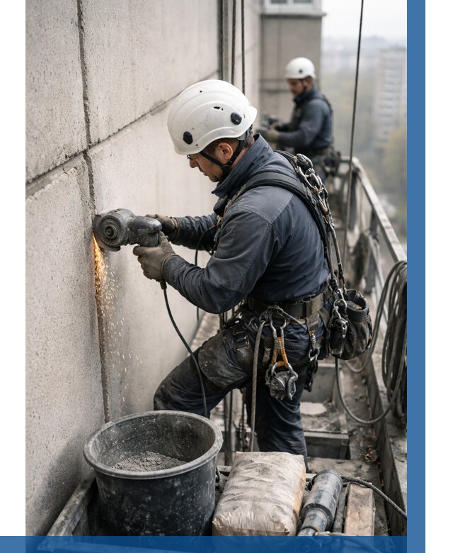 Штробление межпанельных швов в Ижевске от 1246 р. | ВЫСОТНИК-Жвс