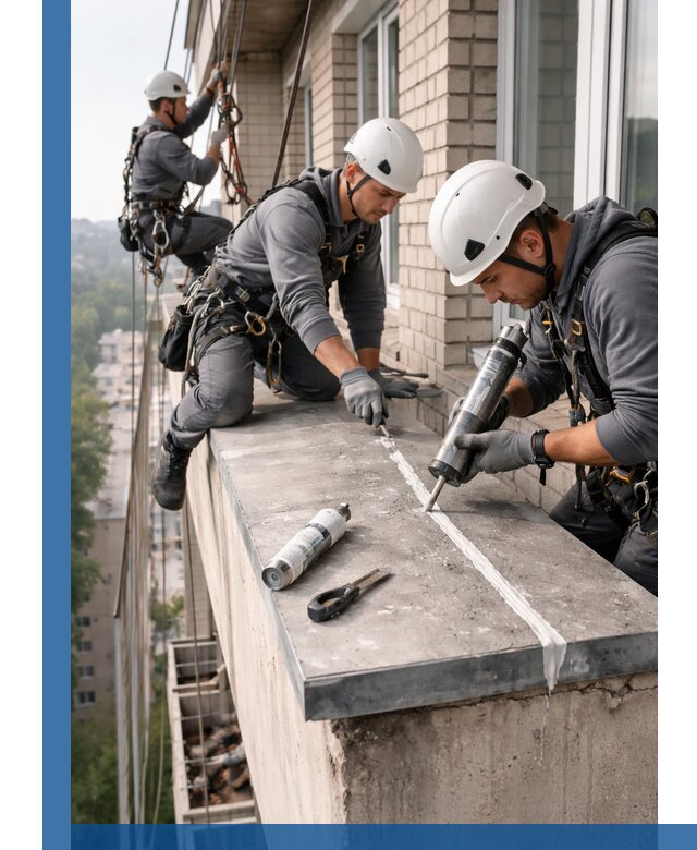 Герметизация балконного козырька в Ижевске профессионально