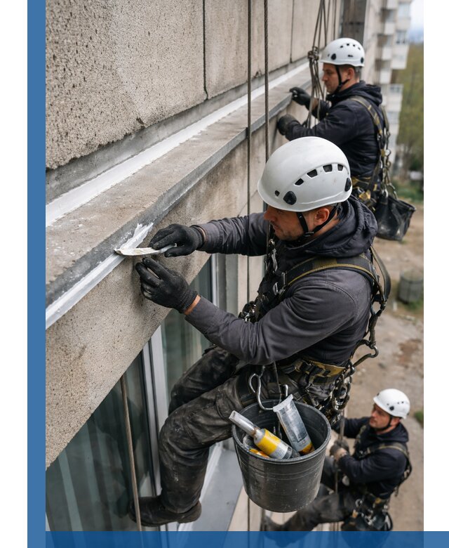 Герметизация примыкания балкона в Ижевске под ключ с гарантией