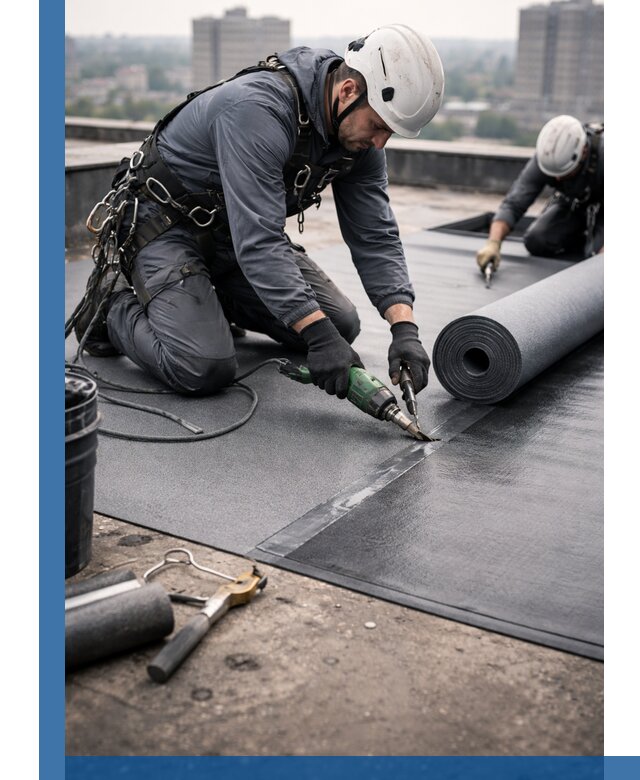 Ремонт мягкой кровли в Ижевске с выездом промальпинистов