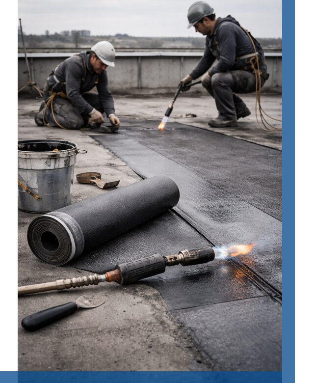 Ремонт рулонной кровли в Ижевске от 675 р. | ВЫСОТНИК-Жвс