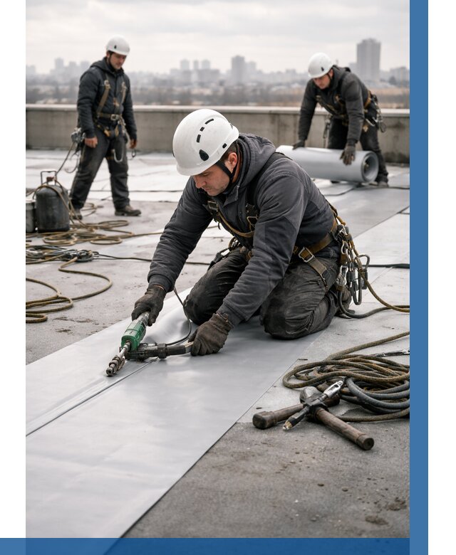 Ремонт мембранной кровли в Ижевске от 1870 р./м2 | ВЫСОТНИК-Жвс