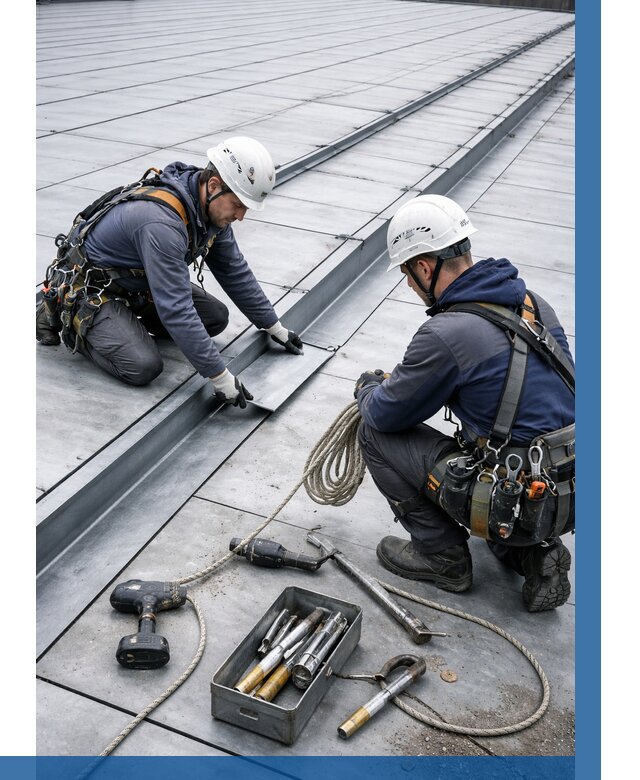 Ремонт фальцевой кровли в Ижевске от 727 р. | ВЫСОТНИК-Жвс