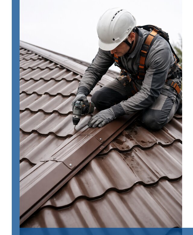 Ремонт металлочерепицы на крыше в Ижевске профессионально