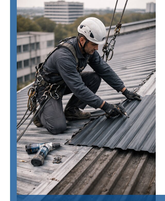 Ремонт профнастила на кровле в Ижевске, работы под ключ