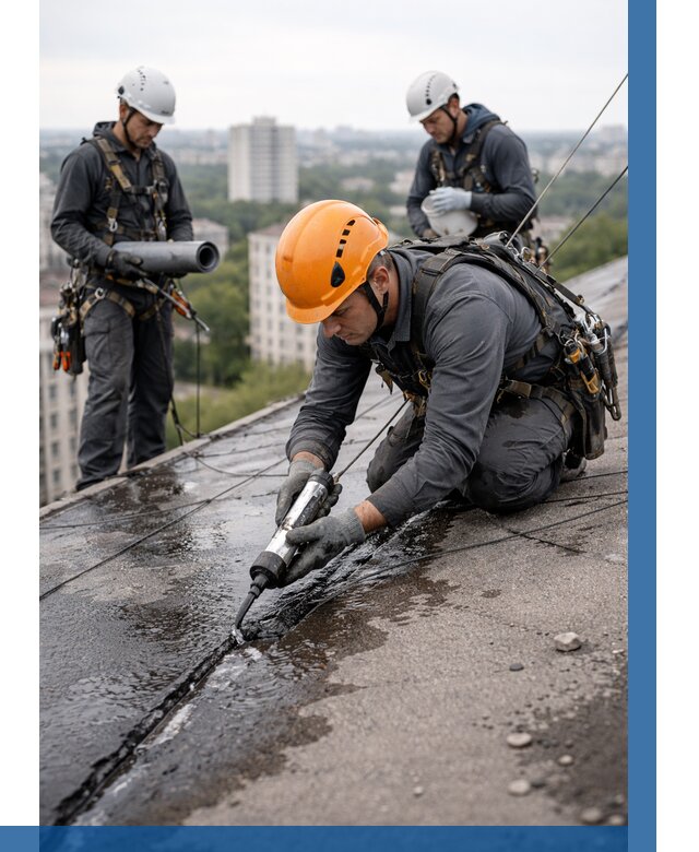 Устранение протечек кровли в Ижевске от 12464 р. | ВЫСОТНИК-Жвс