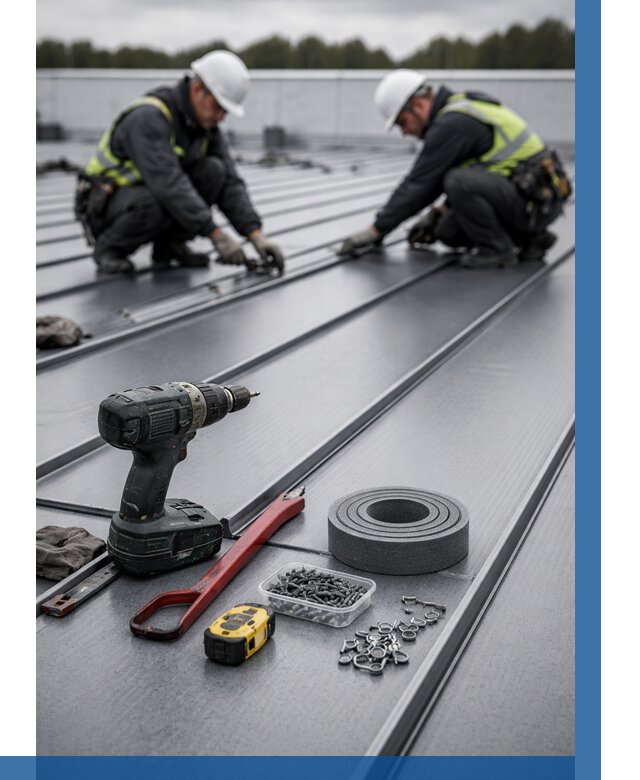 Монтаж фальцевой кровли в Ижевске от 1870 р. | ВЫСОТНИК-Жвс