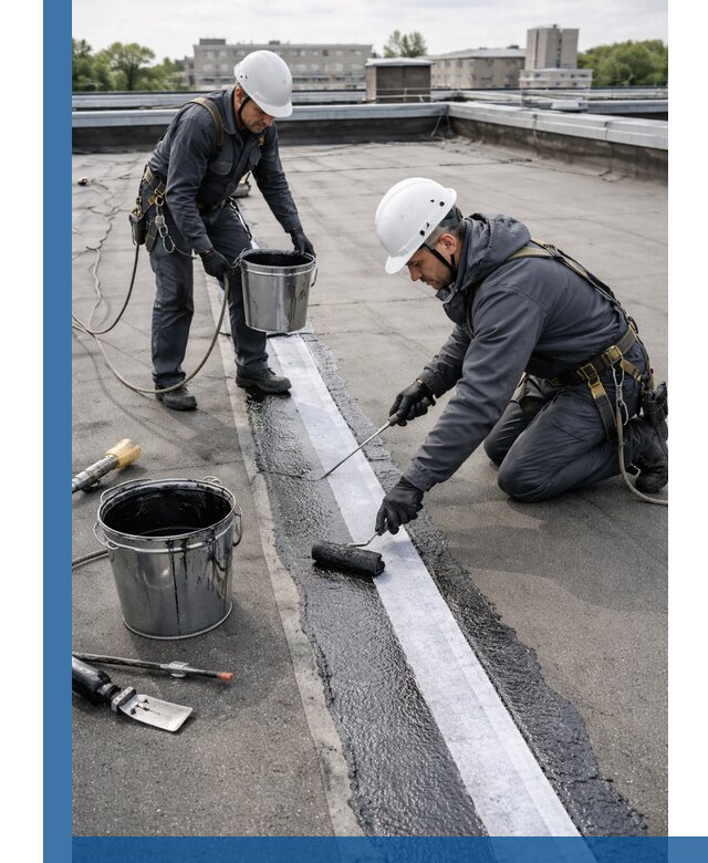 Гидроизоляция кровли мастикой в Ижевске надежная защита