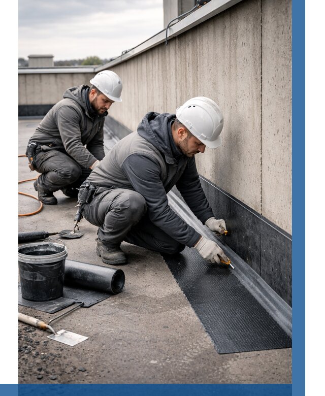 Гидроизоляция примыканий на кровле в Ижевске от 935 р. | ВЫСОТНИК-Жвс