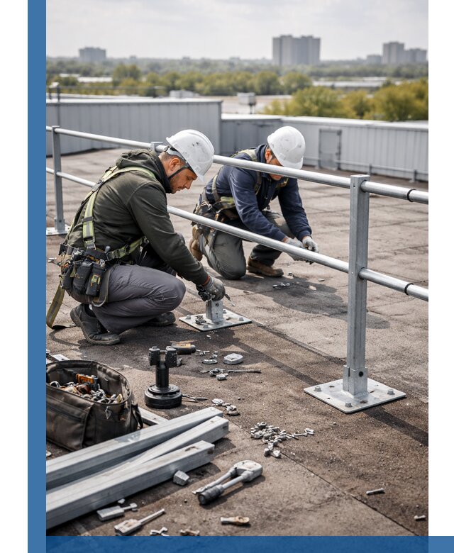 Монтаж кровельного ограждения в Ижевске под ключ с гарантией