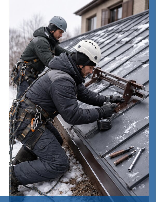 Монтаж снегозадержателей в Ижевске от 467 р. | ВЫСОТНИК-Жвс