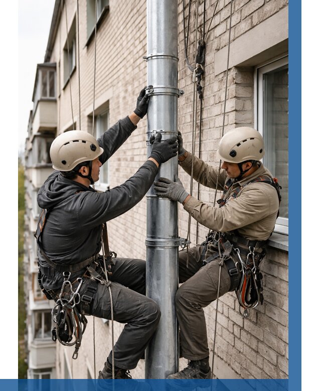 Замена водосточных труб в Ижевске от 6752 р. | ВЫСОТНИК-Жвс