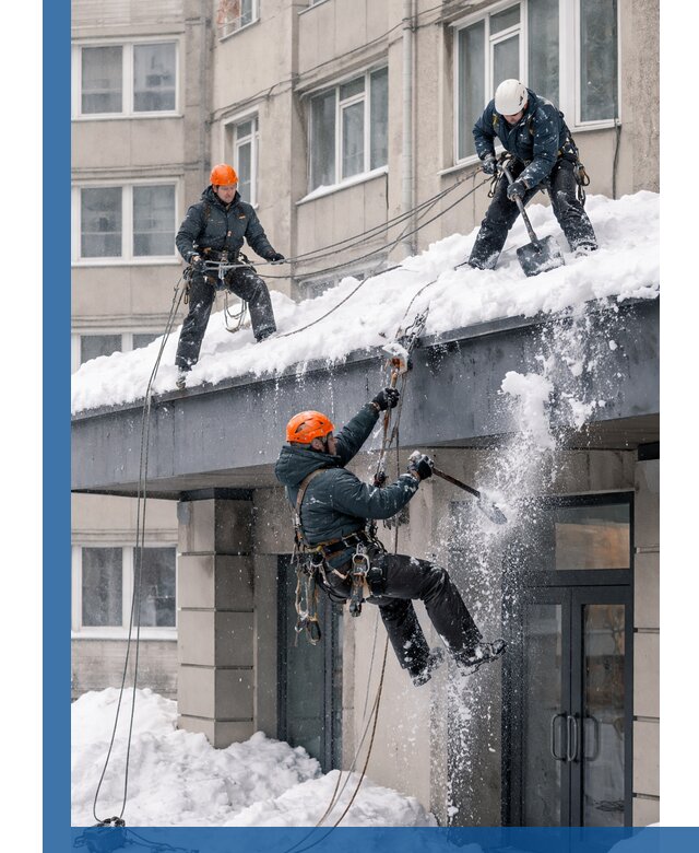 Безопасная очистка навесов от снега в Ижевске круглогодично