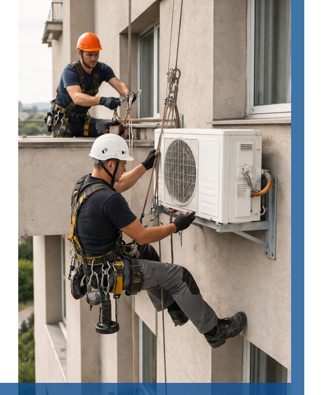 Монтаж внешнего блока кондиционера в Ижевске от 6752 р. | ВЫСОТНИК-Жвс