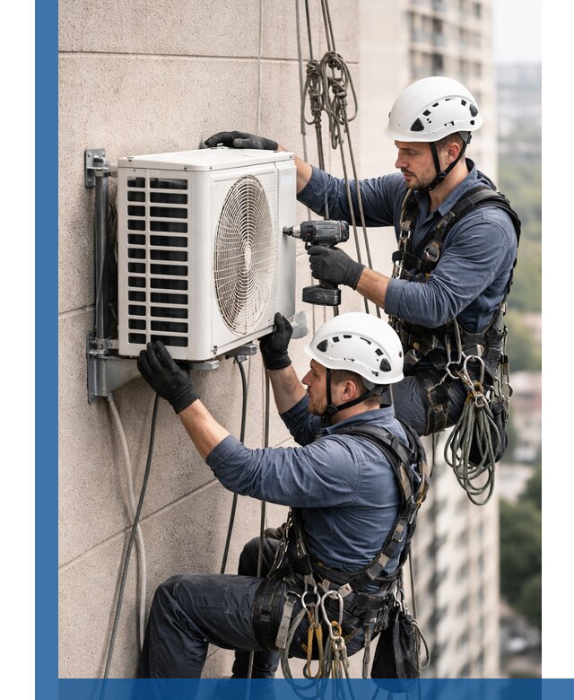 Монтаж внешнего блока кондиционера в Ижевске установка и крепление