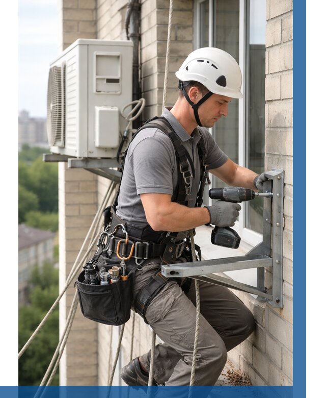 Установка кронштейнов кондиционера в Ижевске от 3635 р. | ВЫСОТНИК-Жвс