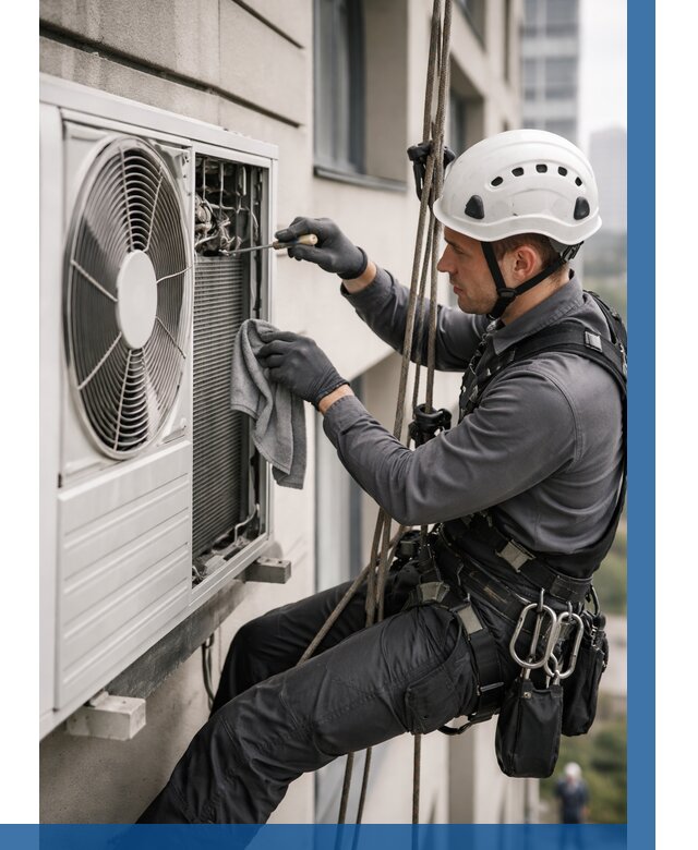 Обслуживание внешнего блока кондиционера в Ижевске от 2804 р.ВЫСОТНИК-Жвс