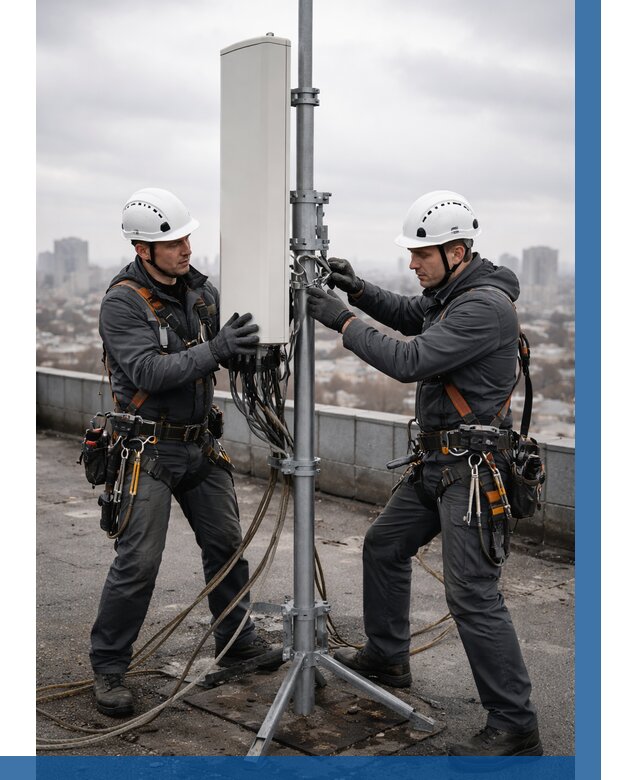 Монтаж антенн связи на крыше в Ижевске от 8829 р. | ВЫСОТНИК-Жвс