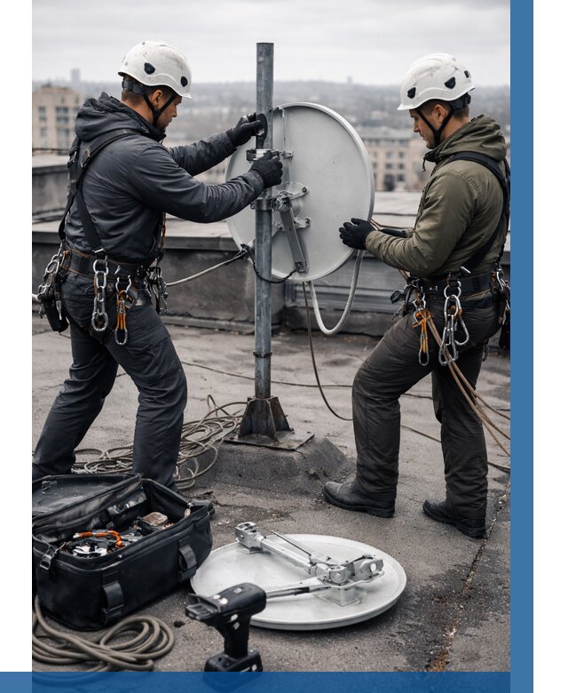 Демонтаж антенн на крыше в Ижевске от 4674 р. | ВЫСОТНИК-Жвс