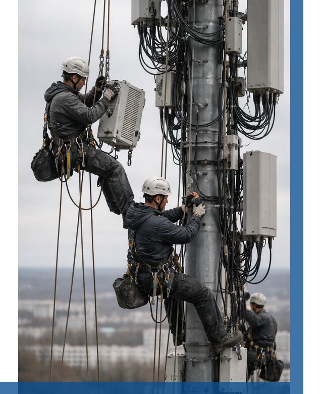 Монтаж оборудования связи на мачте в Ижевске от 7790 р. | ВЫСОТНИК-Жвс