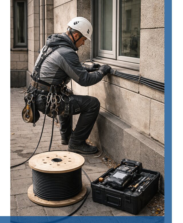 Прокладка оптоволоконного кабеля в Ижевске от 831 р. | ВЫСОТНИК-Жвс